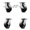 Service Caster 6 Inch Glass Filled Nylon Caster Set with Roller Bearing 4 Swivel Lock 2 Brake SCC-35S620-GFNR-SLB-BSL-2-BSL-2 - alternate 1